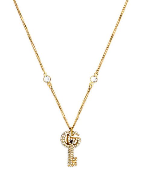 gucci necklace lock|Gucci double g key necklace.